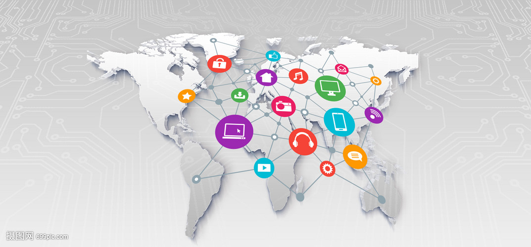 科技,地圖,網絡,覆蓋